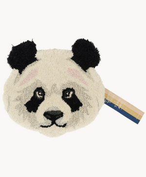 wool panda head rug