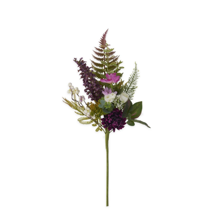 Purple & White Perennials Spring Stem