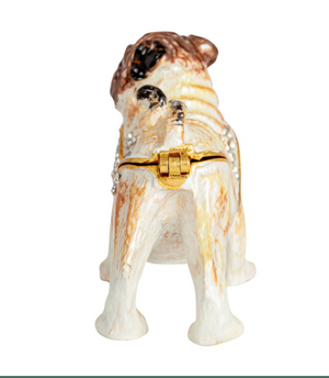 pug shaped jewelled trinket box