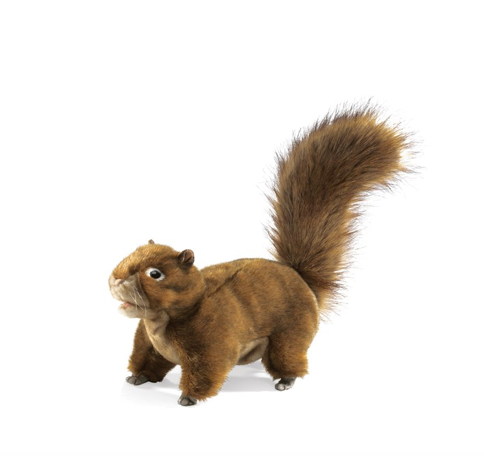 red squirrel hand puppet