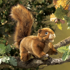 red squirrel hand puppet