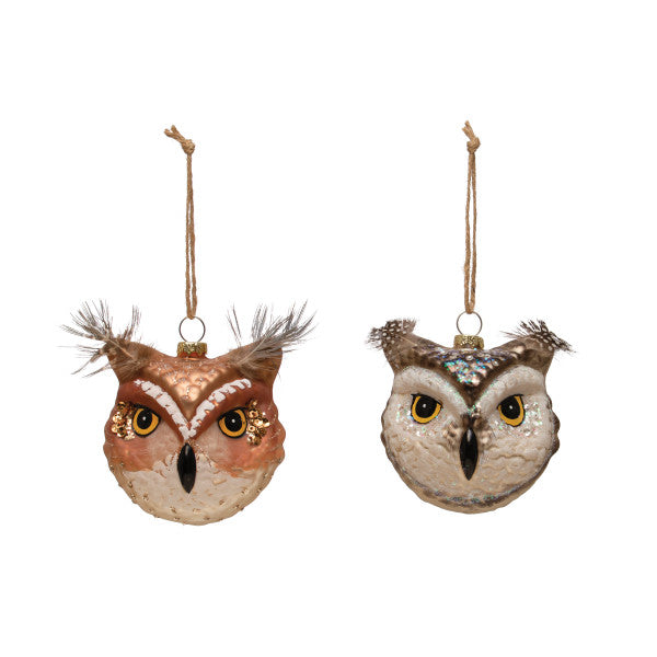 Owl Ornament - Brown/Grey (2 styles)