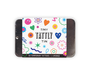 tiny things temporary tattoo tin