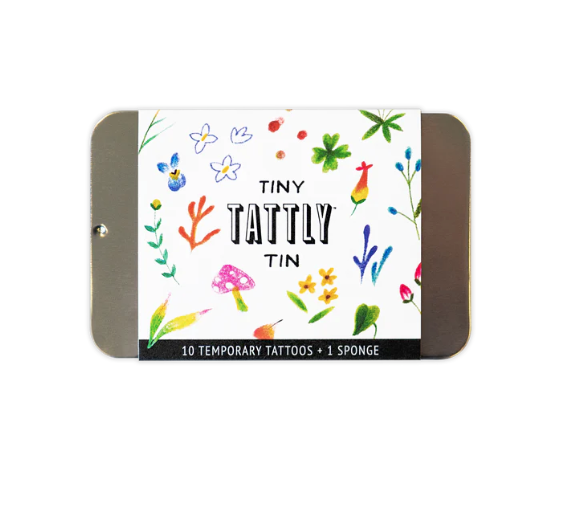 imaginary garden tiny temporary tattoo tin