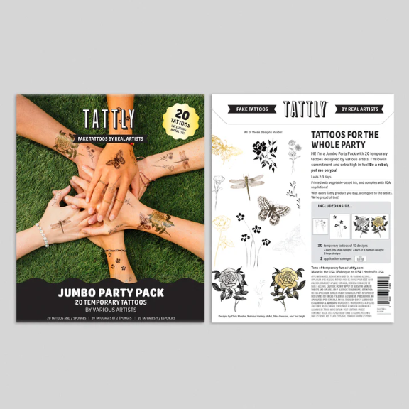 tattly temporary tattoo party pack 