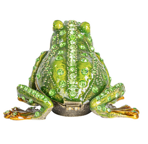 frog shaped jewelled trinket box