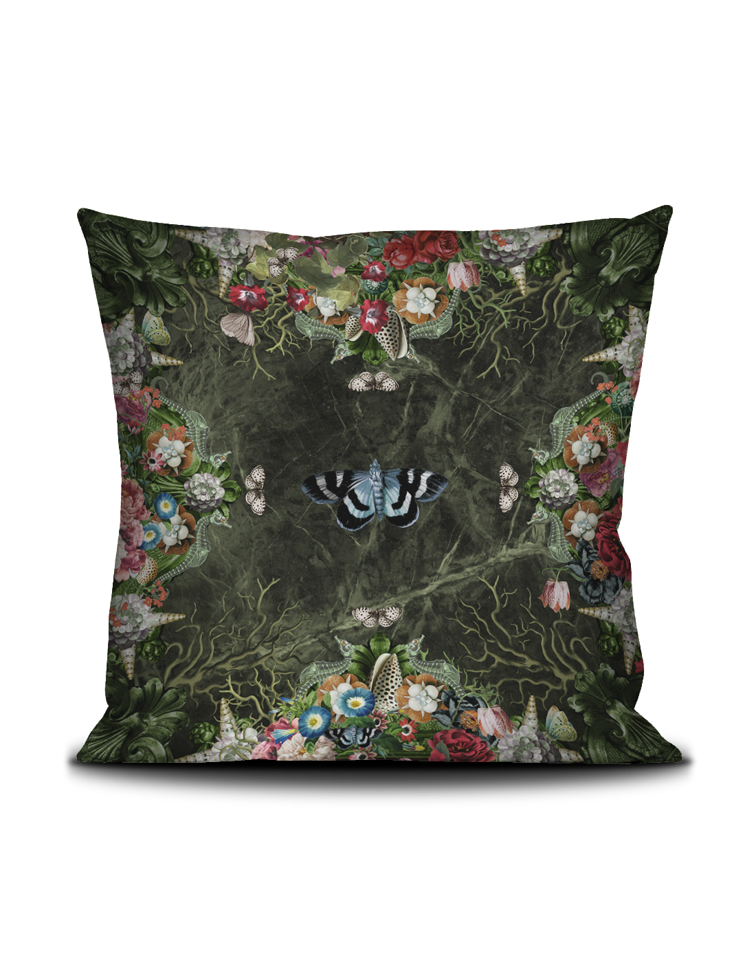 The Foam Of Days Velvet Throw Pillow