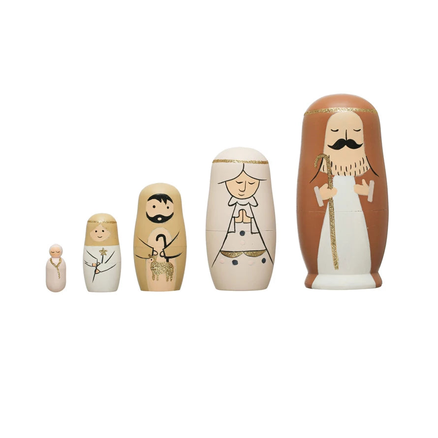 Nativity Nesting Wood Dolls