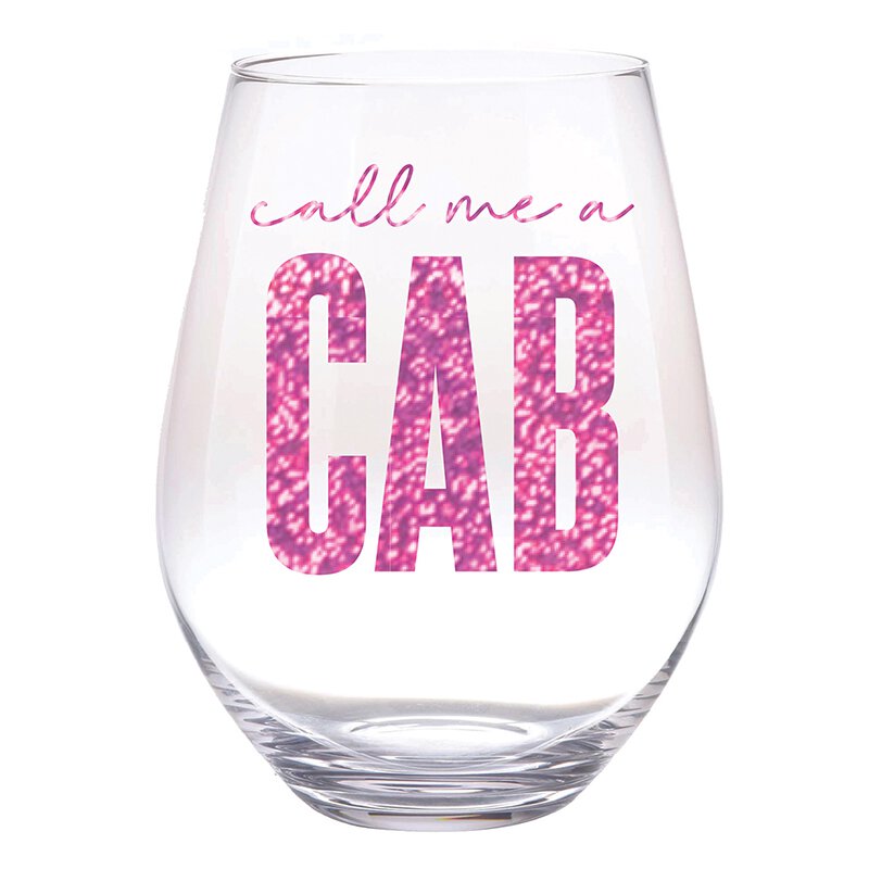 One Bottle Wine Glass - Call Me a Cab