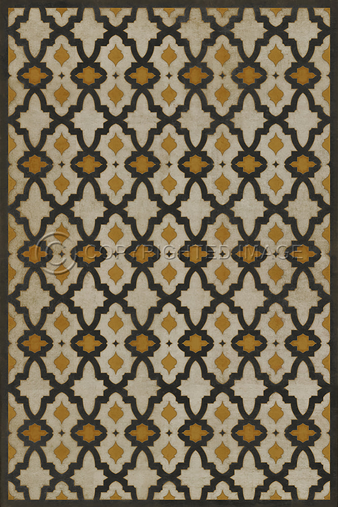 Schoolhouse Vinyl - Fretwork Gold/Black - Quick Ship