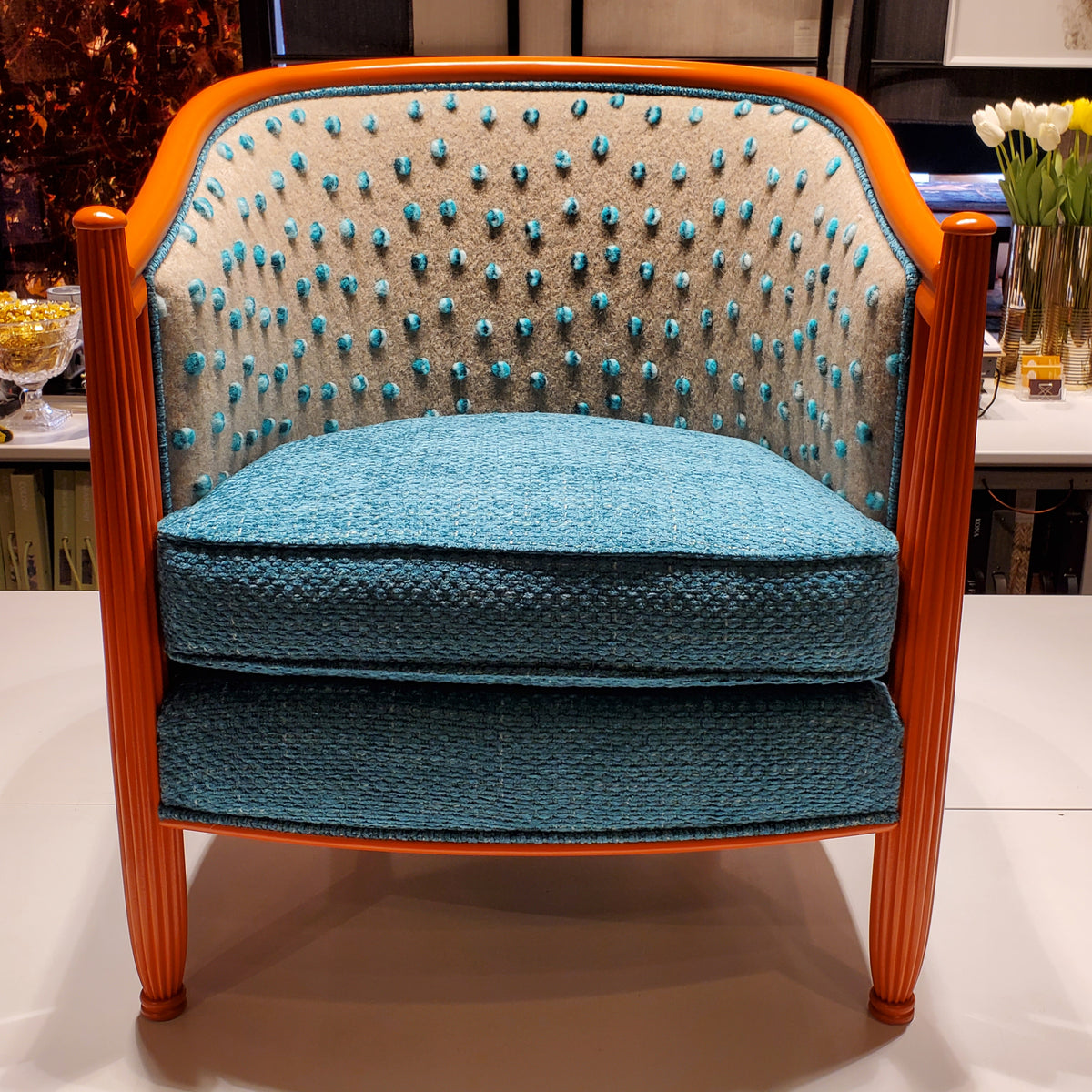 Deco Barrel Chair - SOLD