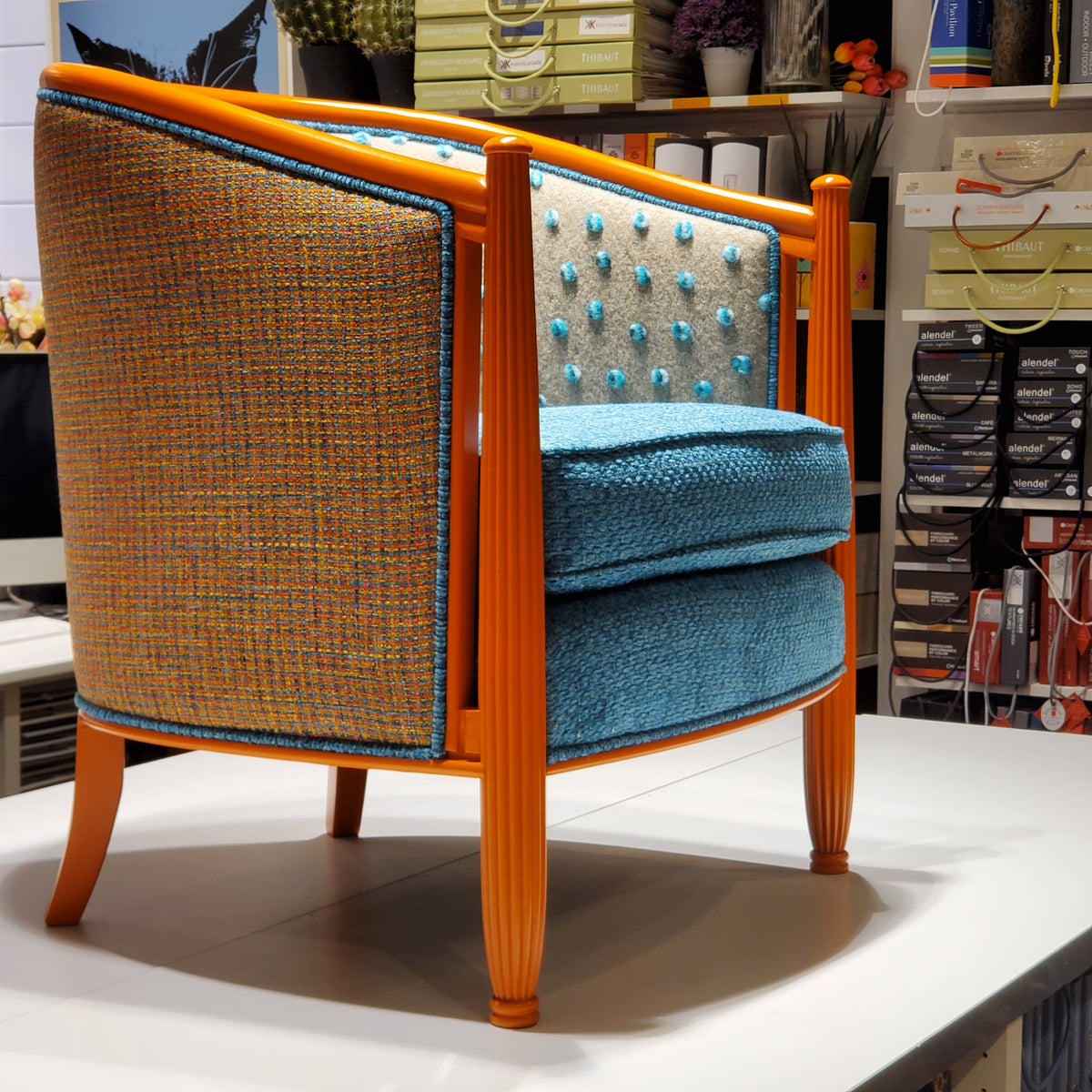 Deco Barrel Chair - SOLD