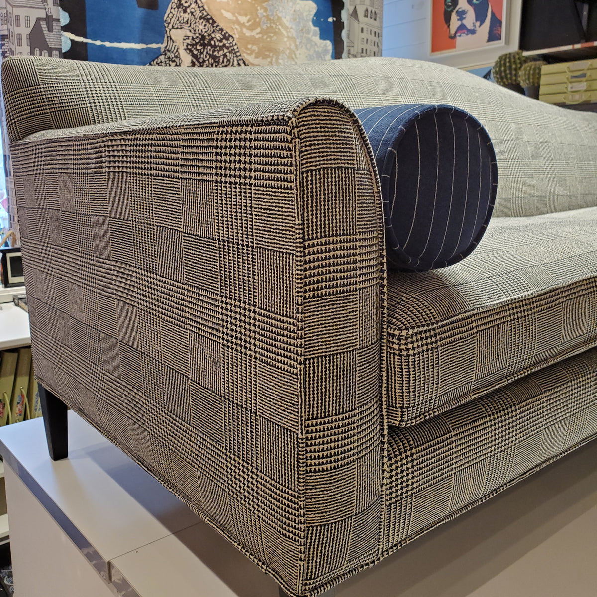 close up of the angel sofa in prince of whales