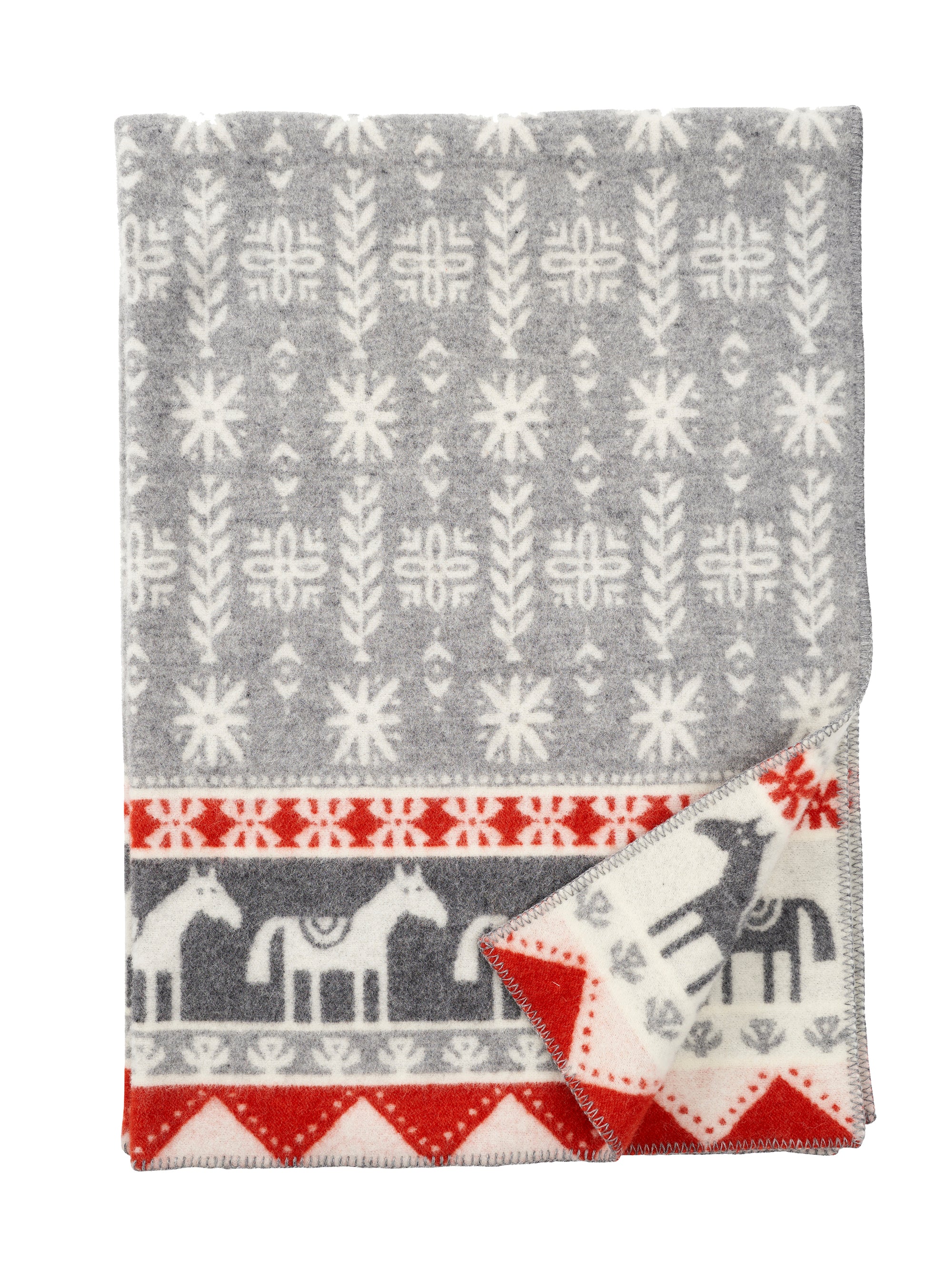 Horse Grey Lambswool Blanket