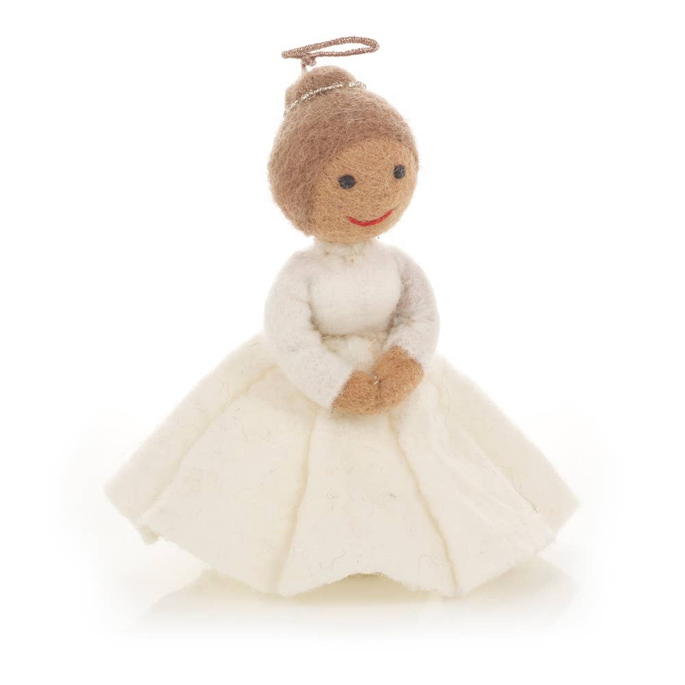 Christmas Angel Tree Topper Decoration: White