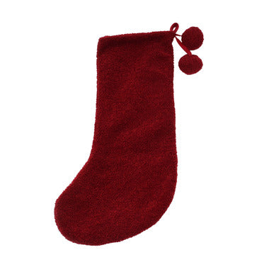 Boucle Stocking (Choice of Red or Grey)