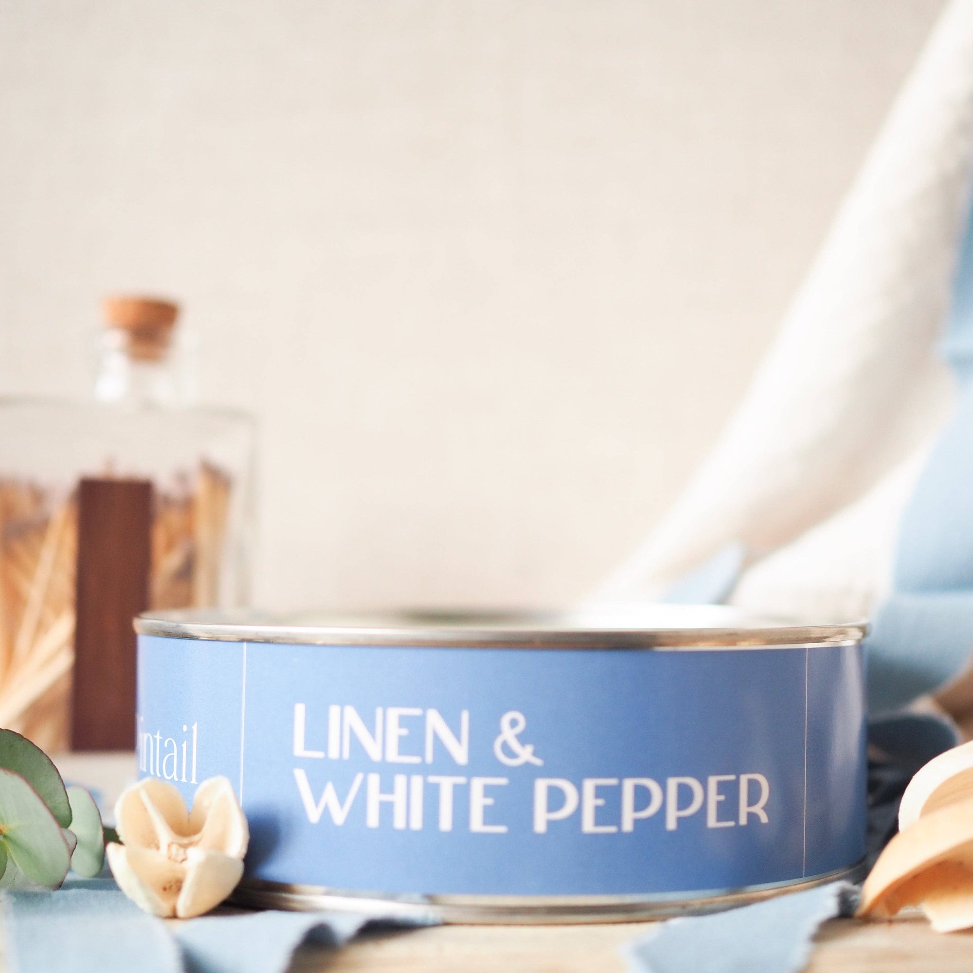 Linen and White Pepper Triple Wick Candles | Large Candles