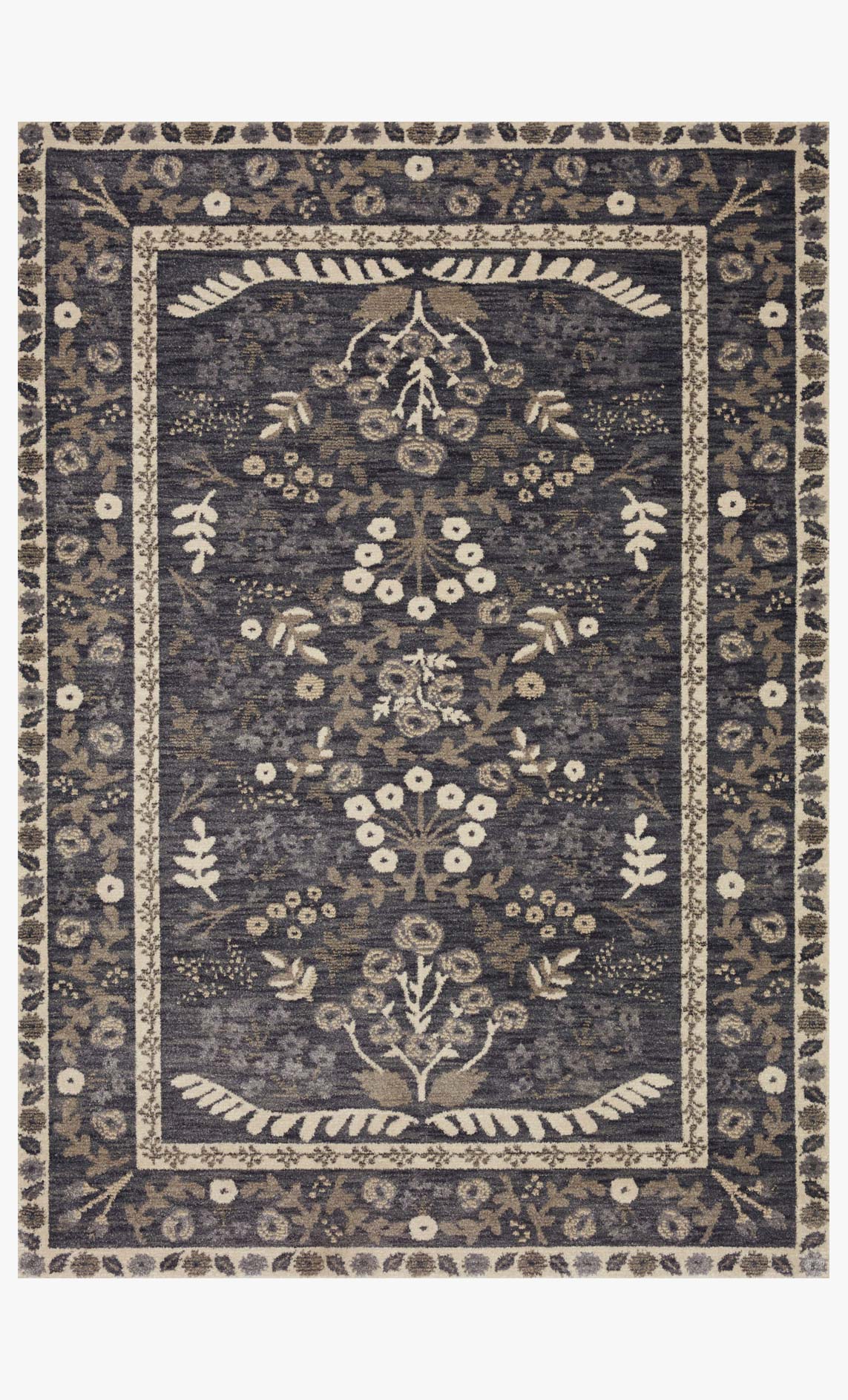 Botanical Charcoal Rug