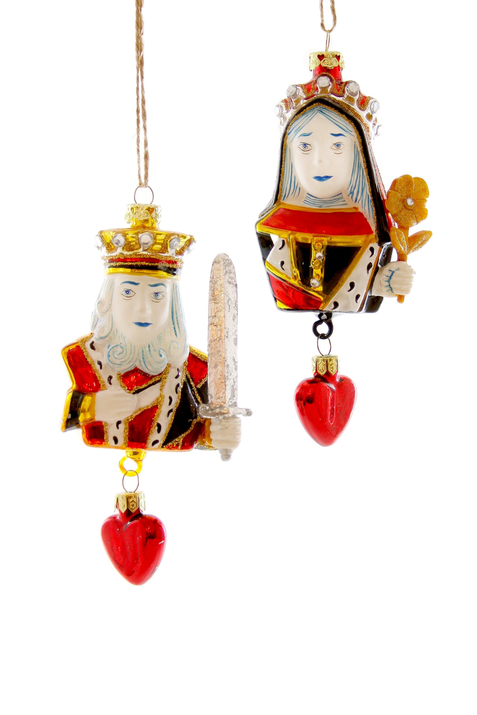 KING & QUEEN OF HEARTS - Sold as Pair
