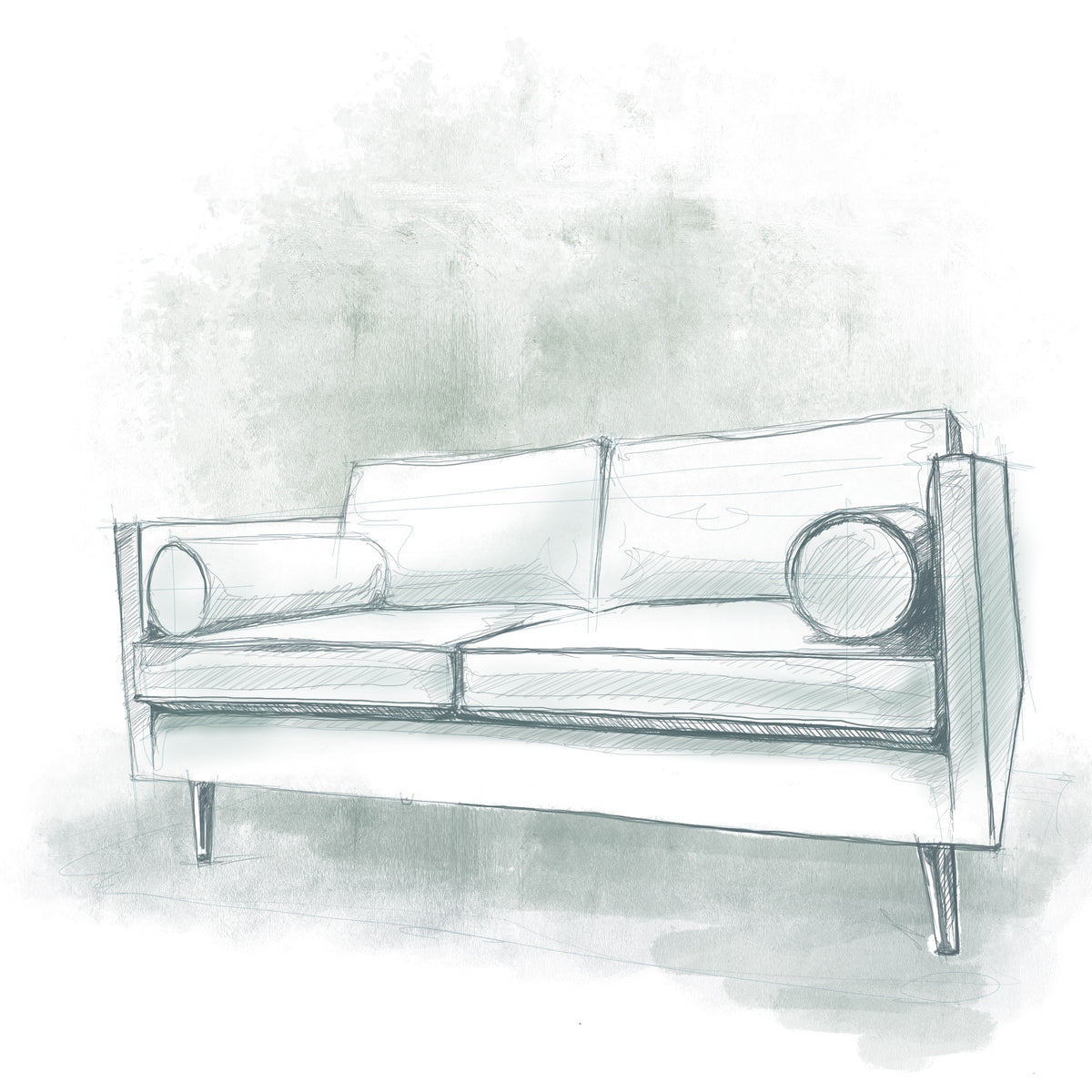 sketch of draper sofa