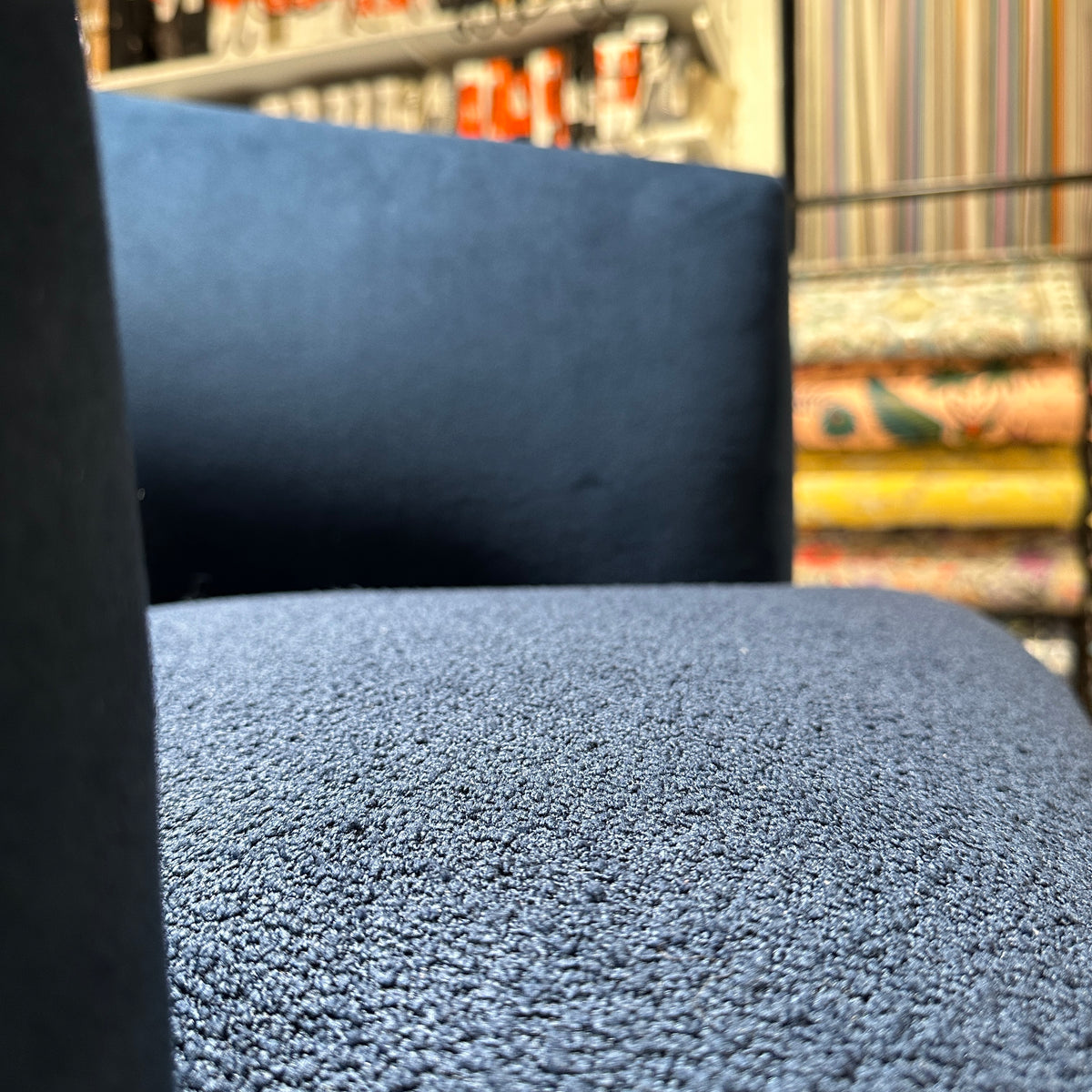 Tofino in Blue Velvet & Bouclé