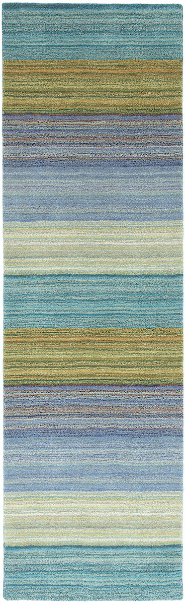 Wascana -  Brushstroke Blue Area Rug - Blue