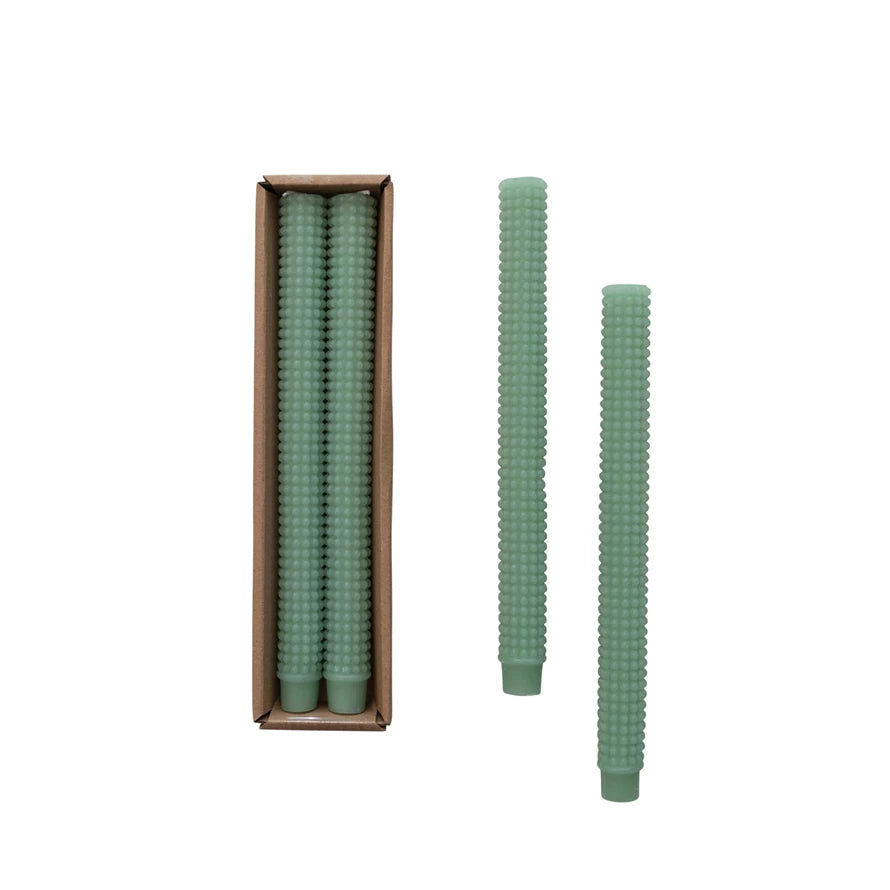 10" Hobnail Taper Candle (various colours)