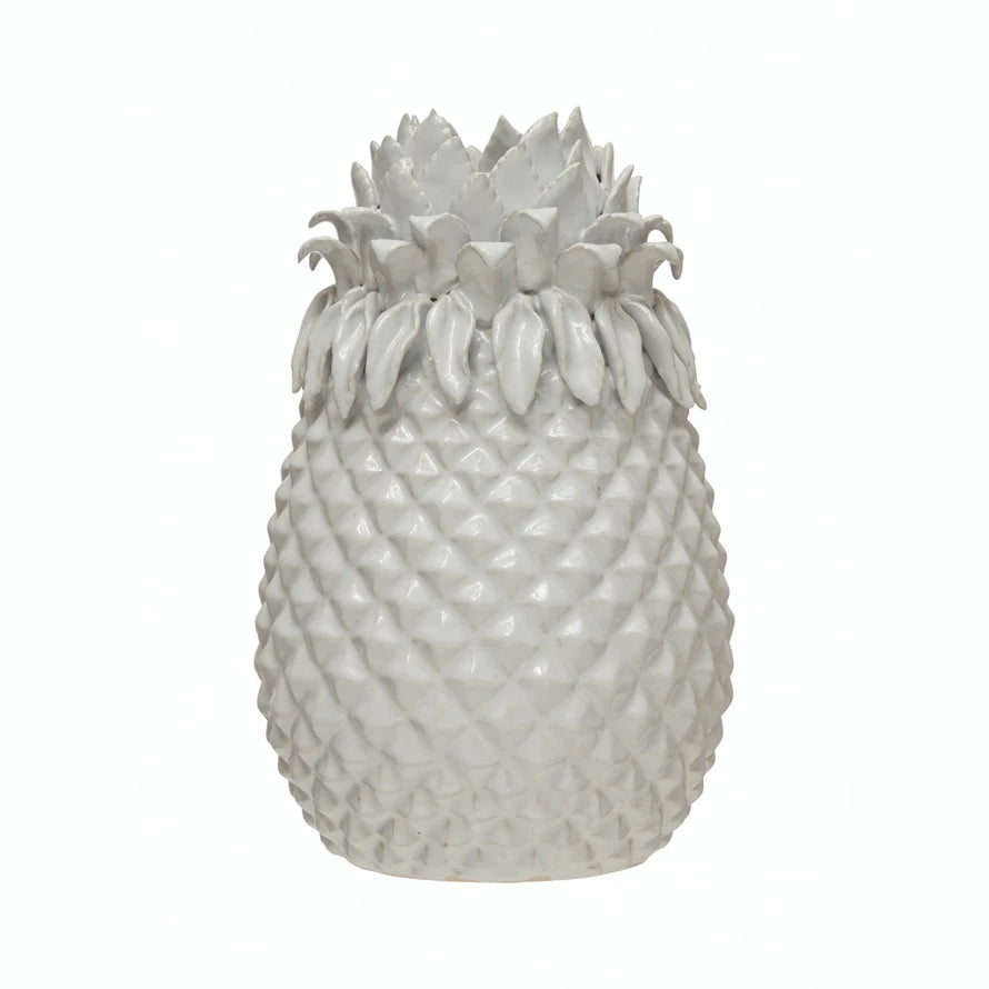 White Pineapple Vase