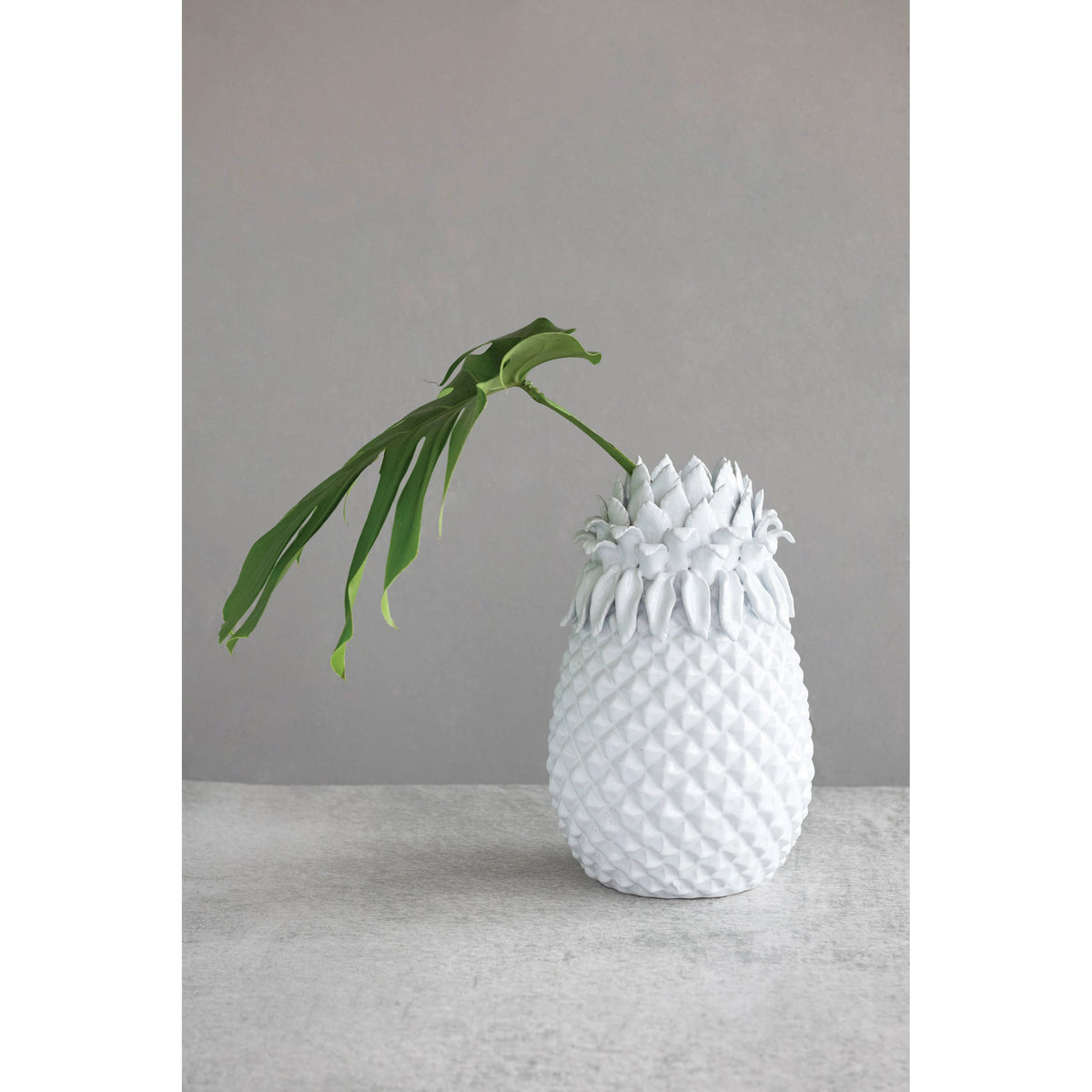 White Pineapple Vase