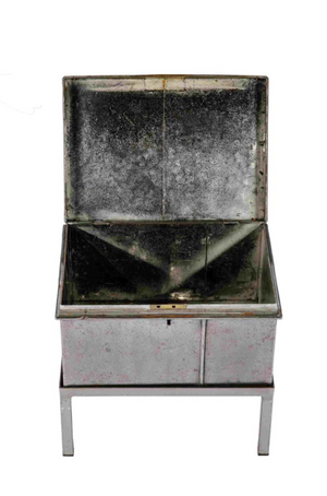 Metal Strong Box on Stand