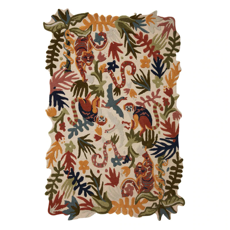 Jungle Animals Ivory Rug 2'3" x 3'9"